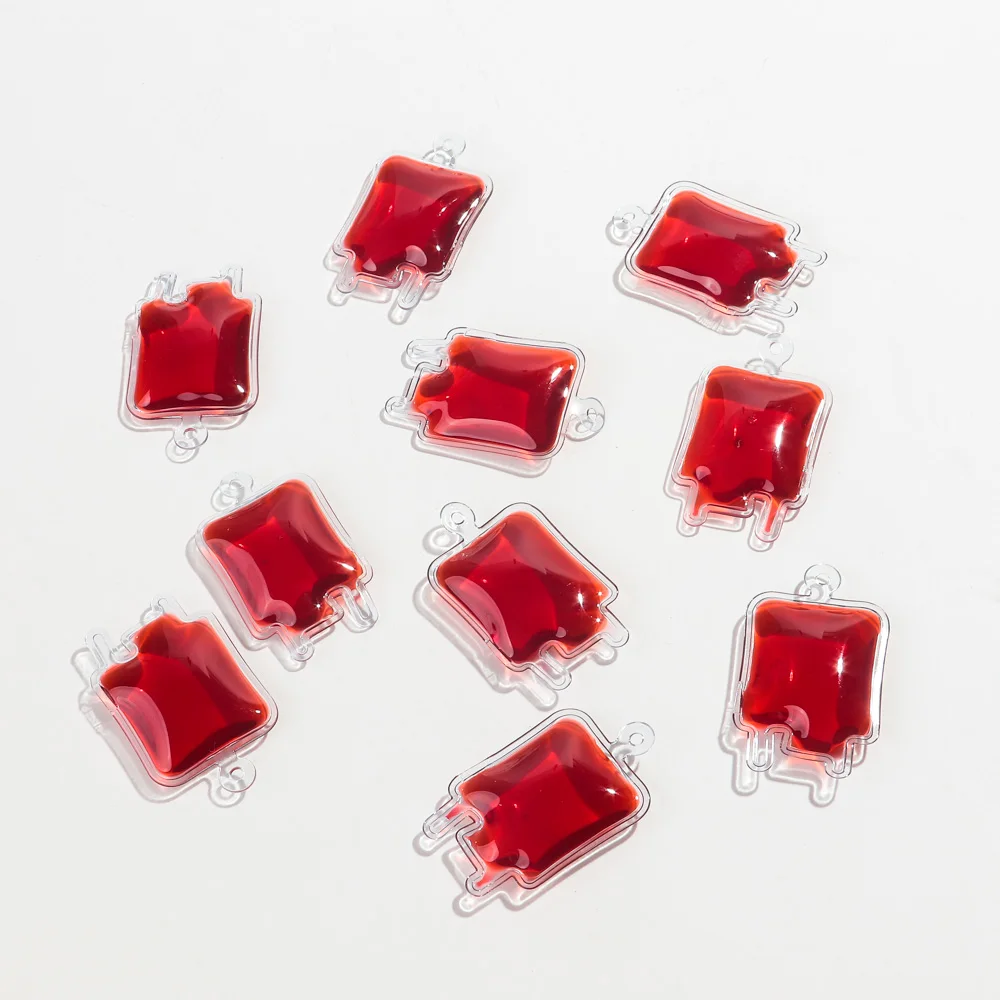 5 Stück 33x58mm Halloween Gothic 3D Blutbeutel Acryl Charms Anhänger für DIY Schmuckherstellung Schlüsselanhänger Ohrring Zubehör Großhandel – Detail 3