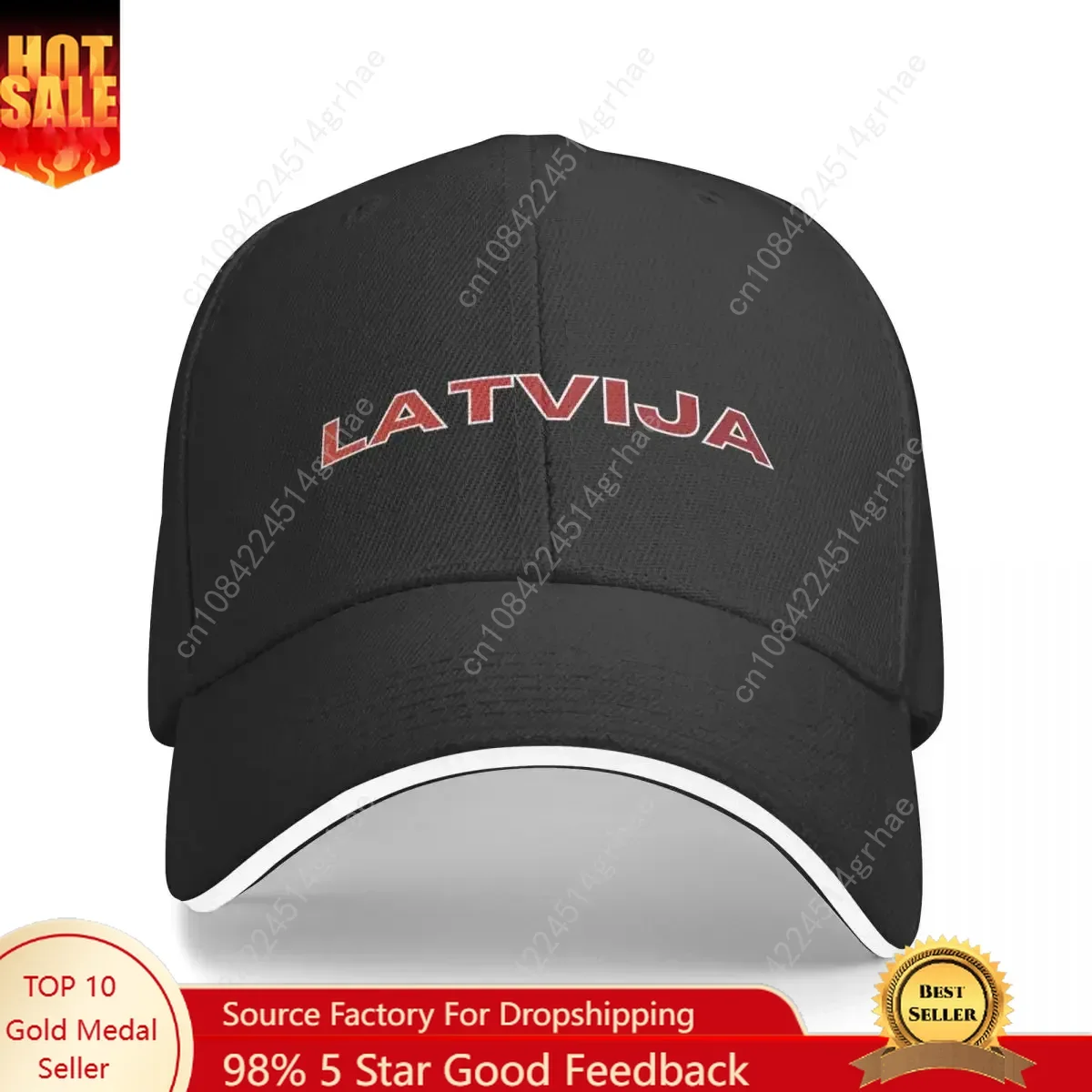 

Latvija Red Latvia Baseball Cap Hip Hop Rave Dropshipping Men's Baseball Women's