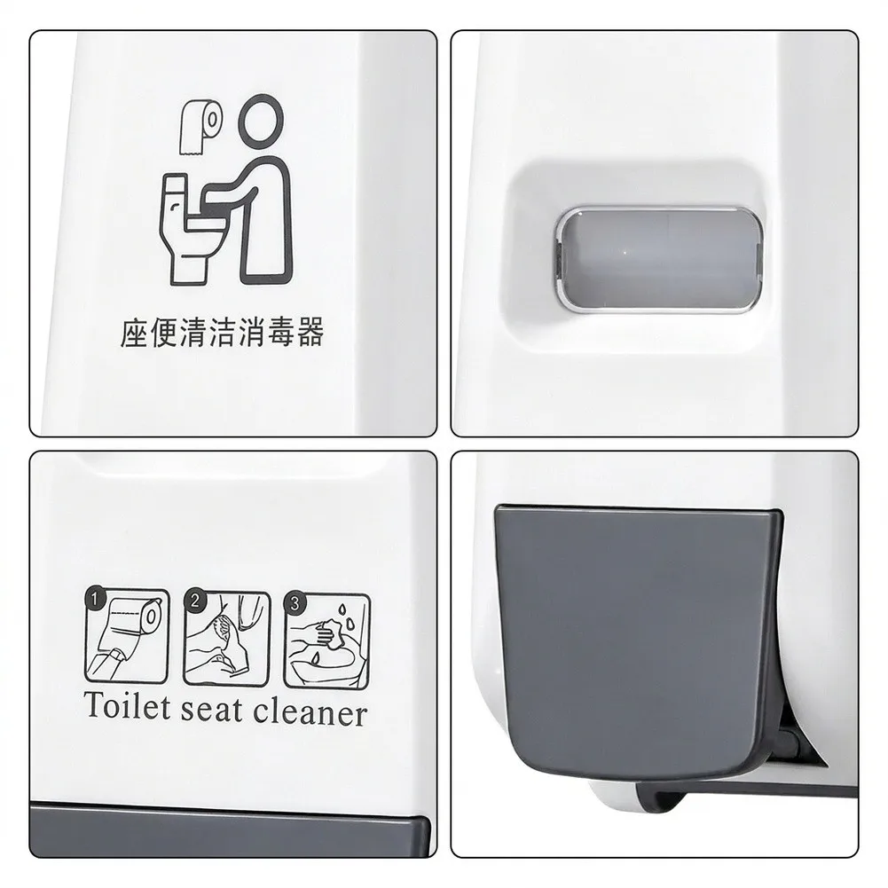 Plastic Toilet Cleaner Dispenser with Sturdy Housing for Long Term Use in High Traffic Public Restroom Facilities