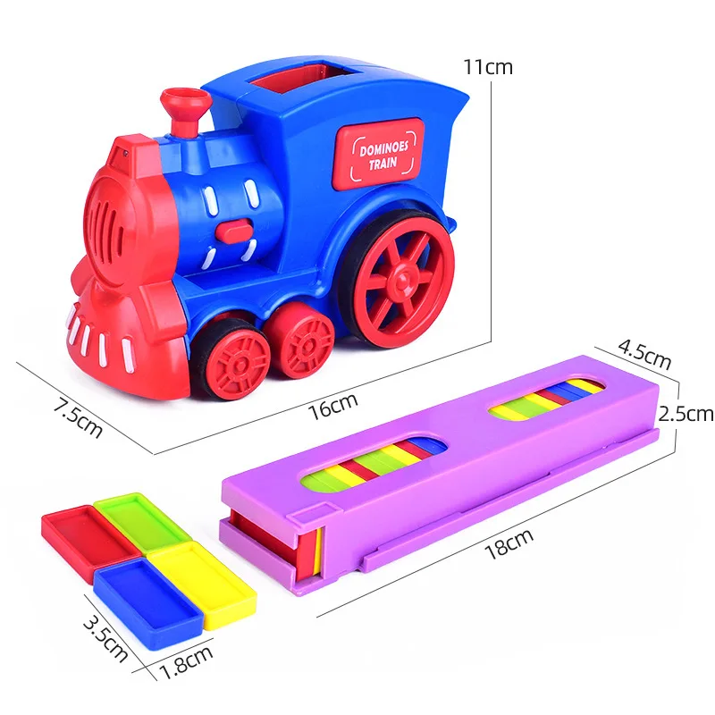 Elektrische Domino Kleine Trein Geluid En Licht Domino Auto Roller Ball Glijbaan Bouwstenen Set Educatief Speelgoed Voor Kinderen