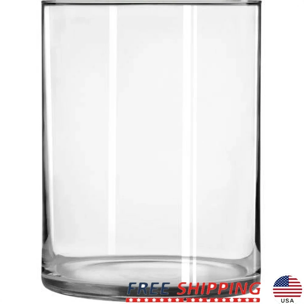 Clear Glass Cylinder Vase 1