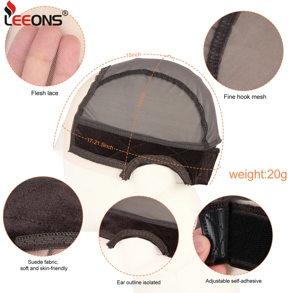 Adjustable Lace Wig Caps with Velvet Headband