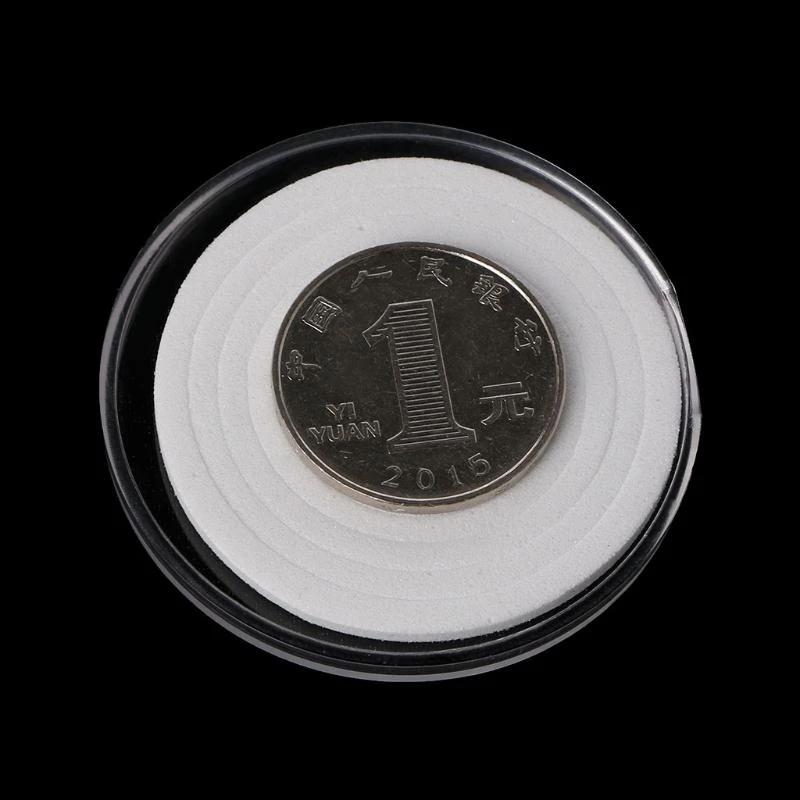 R1WA Round Coin Storage Box Pad Pad Set Precious Souvenir Contenitore da collezione