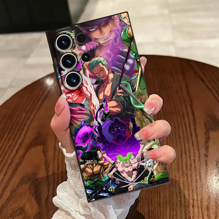 Anime One Pieces Case for Samsung Galaxy Note 8 20 Ultra 9 S8 10 Plus S10 S9 Black Soft Phone Cover