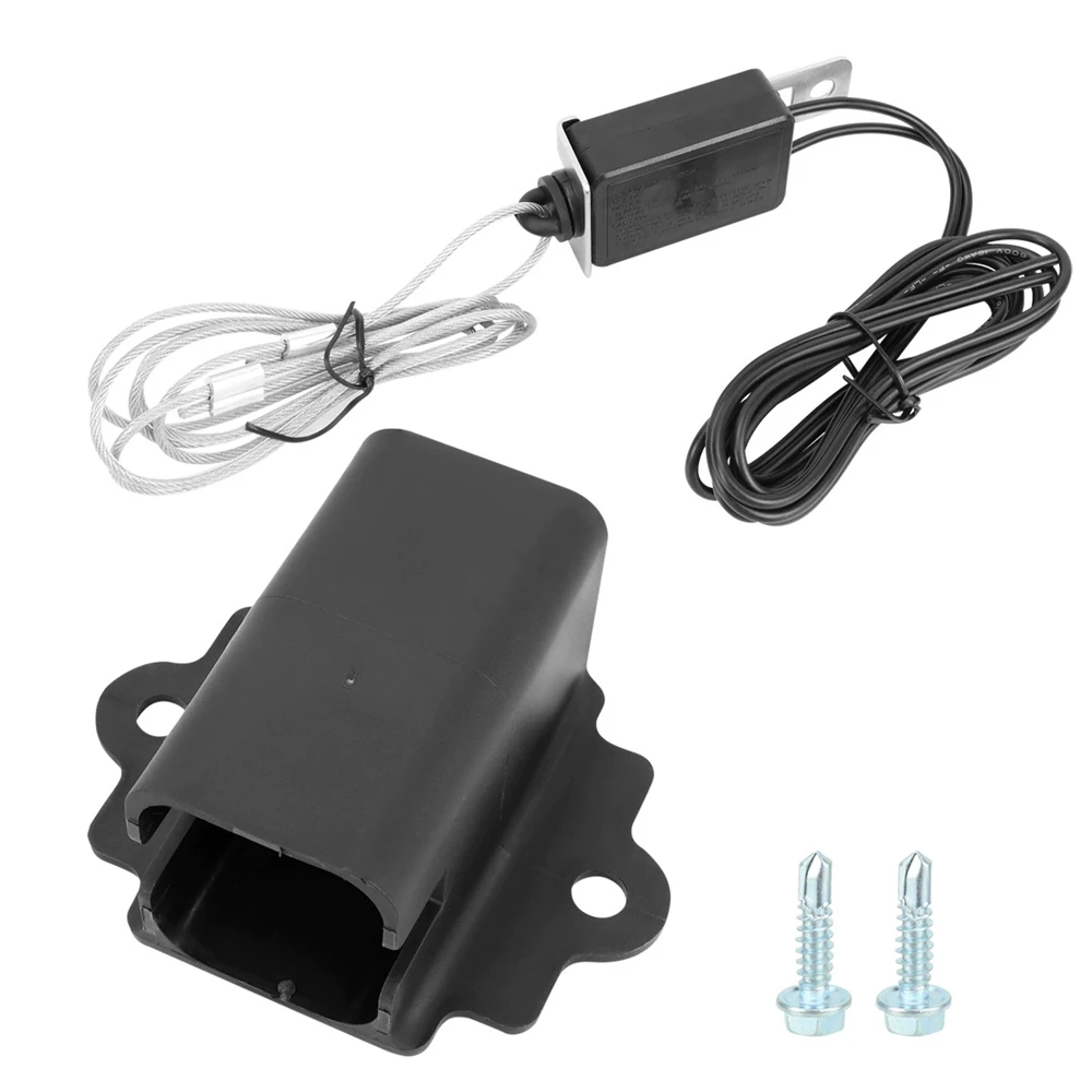 

Trailer Breakaway Switch with Plug Holder 4 Ft Trailer Brake Away Cable Emergency Electric Towing Brake System with Pull Pin ﻿