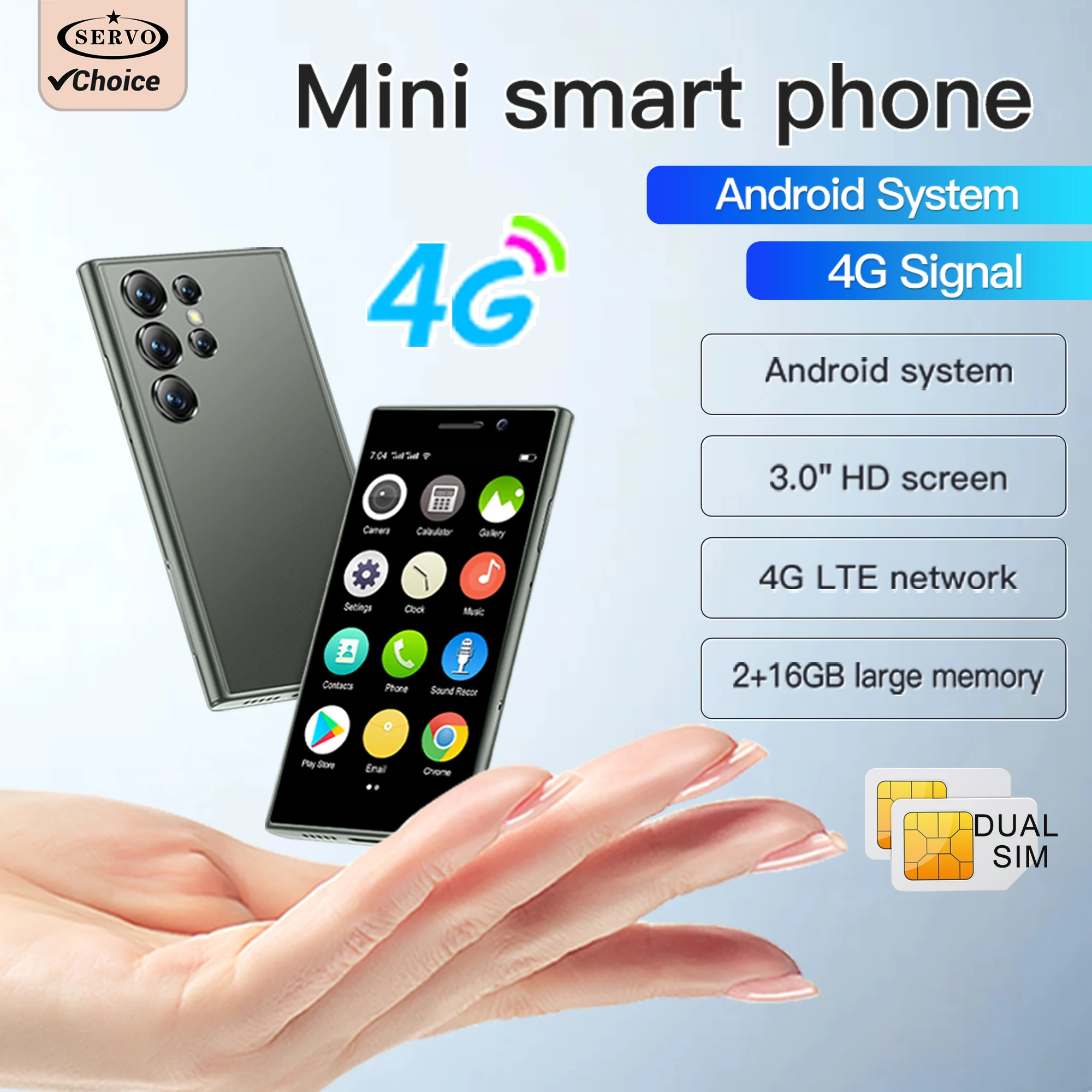 SERVO S24 MINI Android Smartphone 4G Network 3.0