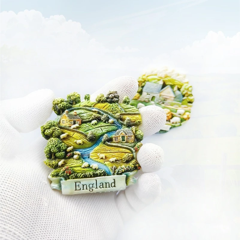 English Refrigerator Stickers Souvenirs with High Aesthetic Value Souvenirs Magnetic Stickers Commemorative Home Decorations