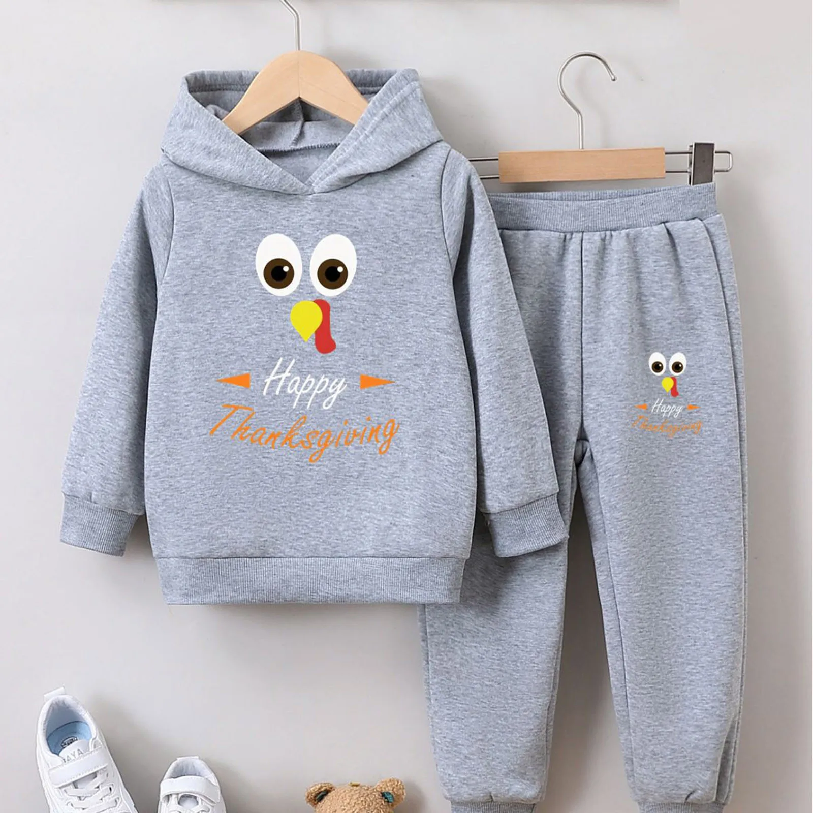 Kids Thanksgiving Day Winter  Kids Hot Janitor Wear Sweatshirts for Boys and Girls, Casual Sports Hoodies + Stylish Sweatpants