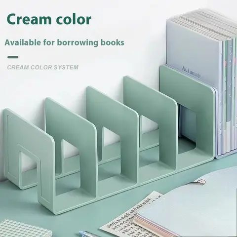 Book Stand Desktop Organizer Book Holder Bookend Plastic Shelf Desk Reading Stand Book Rack