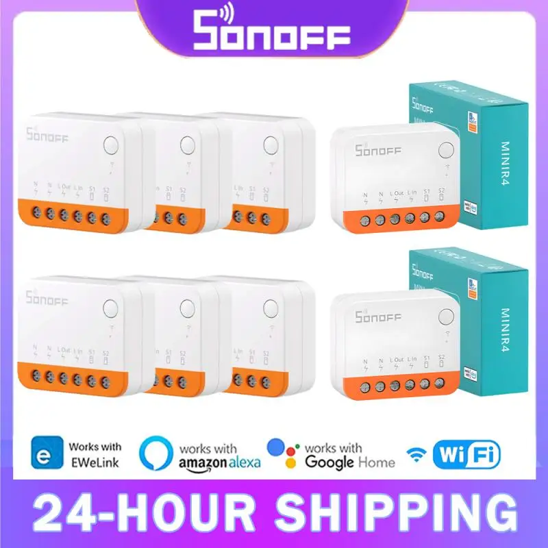 

SONOFF MINIR4 Smart WiFi Switch 2 Way Control Mini Extreme Smart Home Relay Support R5 S-MATE For eWelink Alexa Google Home