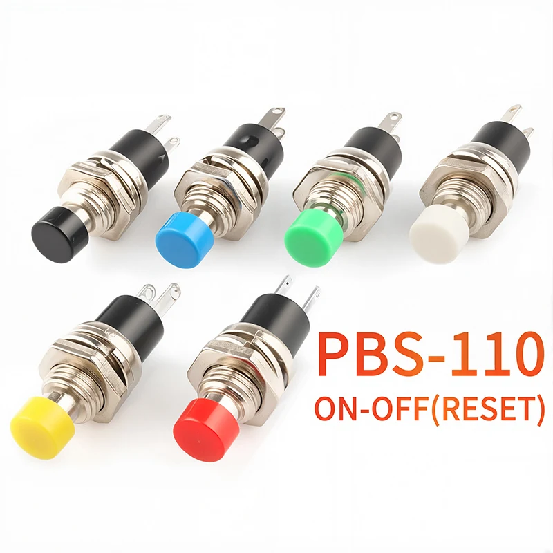 

5/20/100PCS 7MM Push Button Switch Momentary PBS-110 NO NC Reset Switch ON OFF Micro Switch