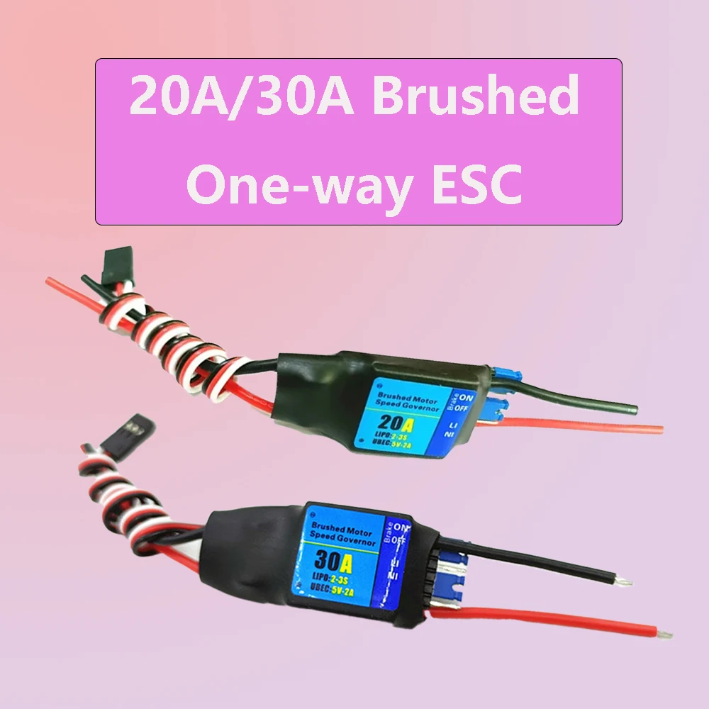 Brushed ESC 20A/30A One-Way 2-3S Brushed Electric Speed Control for Water Pump Diaphragm Pump RC Accessories