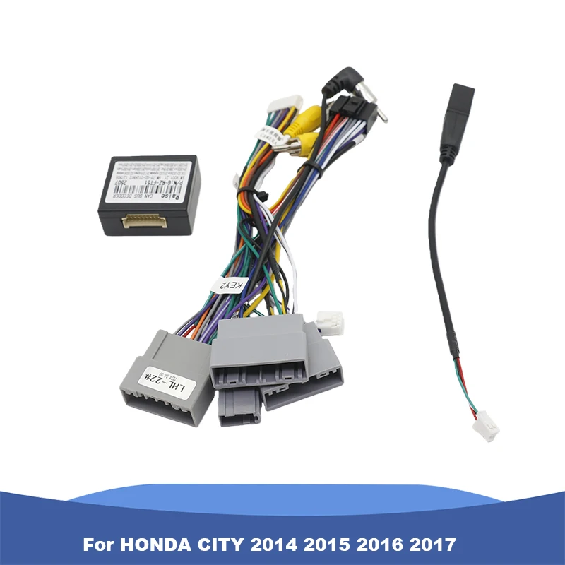 

Автомобильный радиоприемник Canbus Box для HONDA CITY 2014 2015 2016 2017, жгут проводов, кабель питания, адаптер автоматического декодера HD-RZ-01