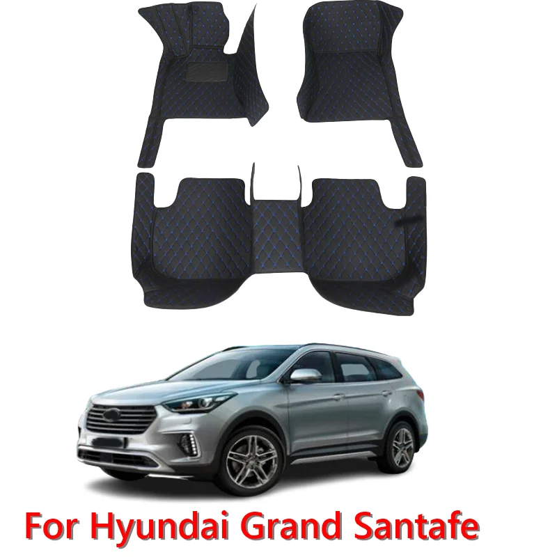 

Car Floor Mats For Hyundai Grand Santa Fe 2017 2016 2015 2014 2013 (7 Seater) Auto Interior Accessories Styling Custom Carpets