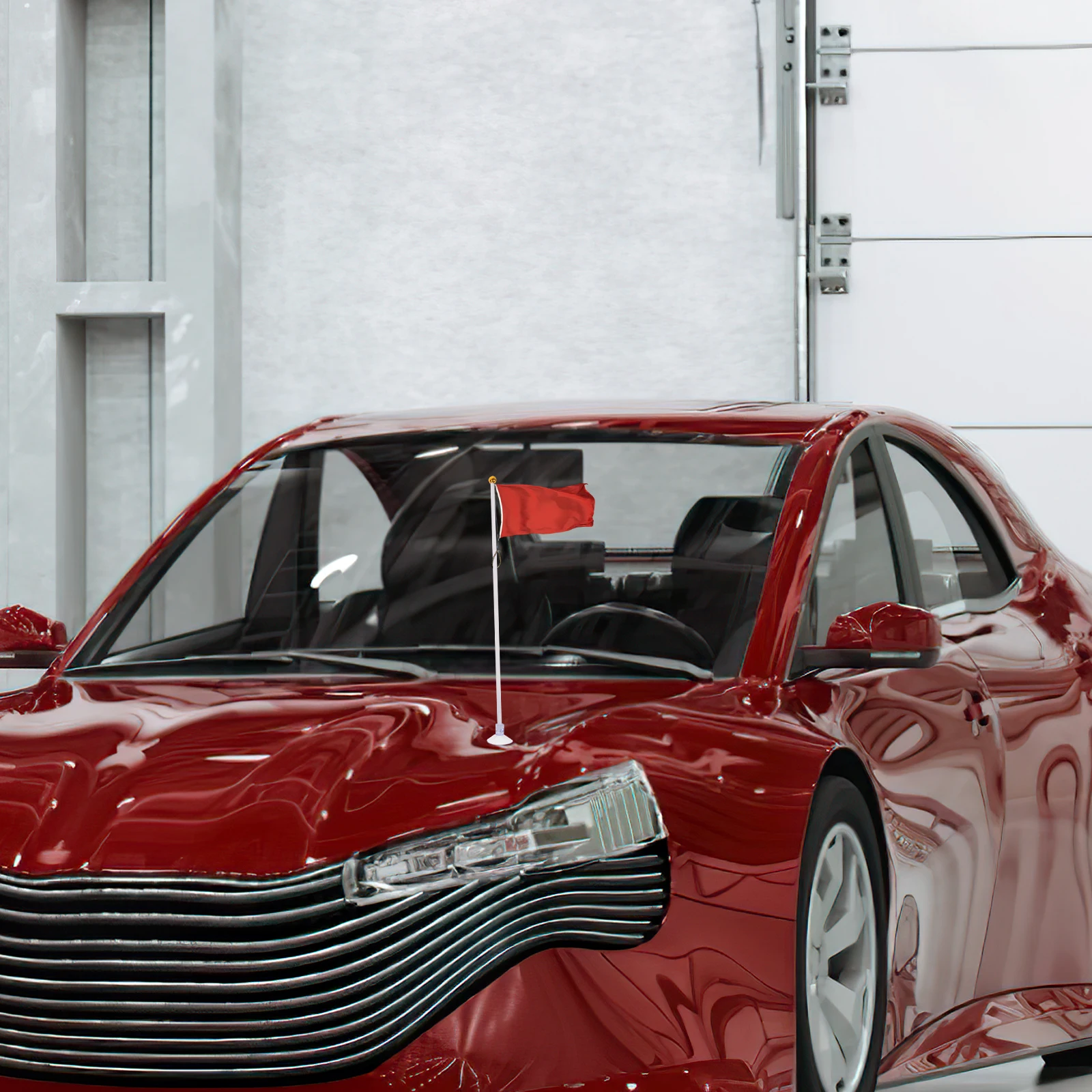 

20pcs Window Flag Mount Suction Cup Flagpole Stand Handheld Flagpole Bracket White Durable Plastic Vehicle Accessories