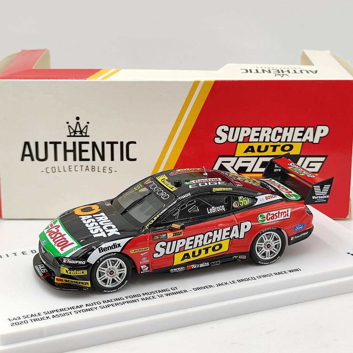 

Diecast AUTHENTIC 1:43 Scale Ford Mustang GT 2020 Truck Assist Sydney Alloy Car Model Collectible Toy Gift Souvenir Display