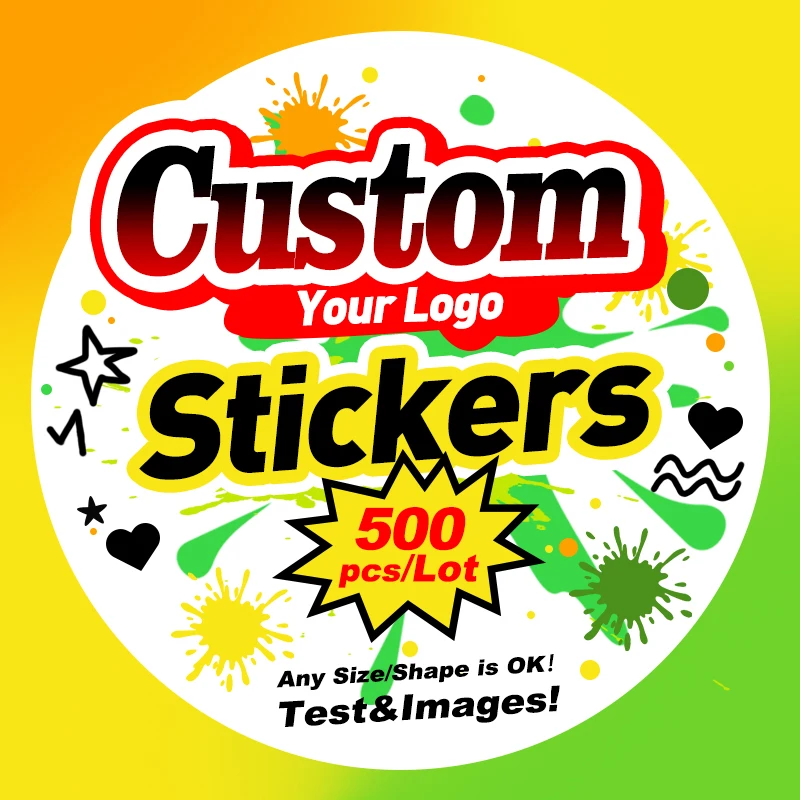 

500PCS Custom Stickers and Customized Logo Wedding Birthday Gift Box Stickers Design Your Own Stickers Personalize Stickers