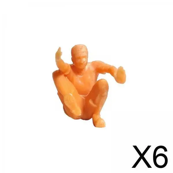 6x escala 1/64 figuras de personas trepadoras Dioramas adorno de escritorio personas E