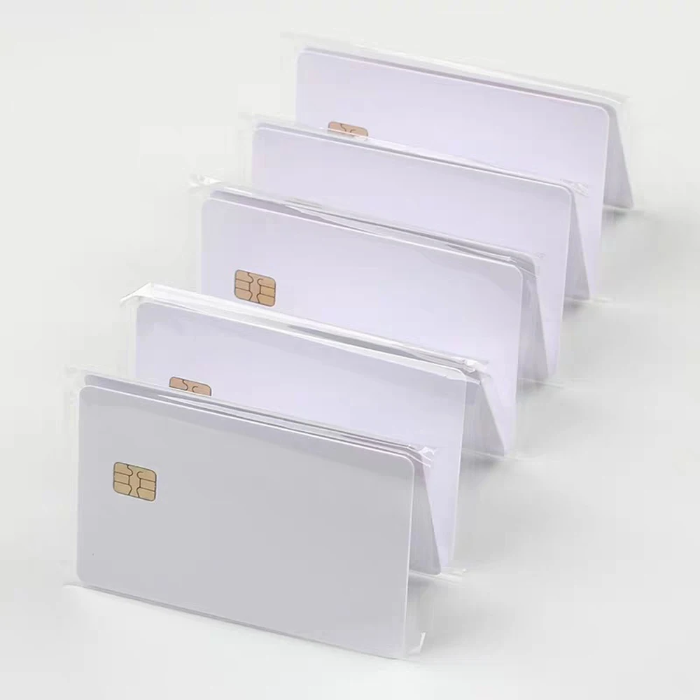 10pcs Contact SLE 4428/4442 IC Chip Card High Magnetic Stripe Composite Card IC White Card