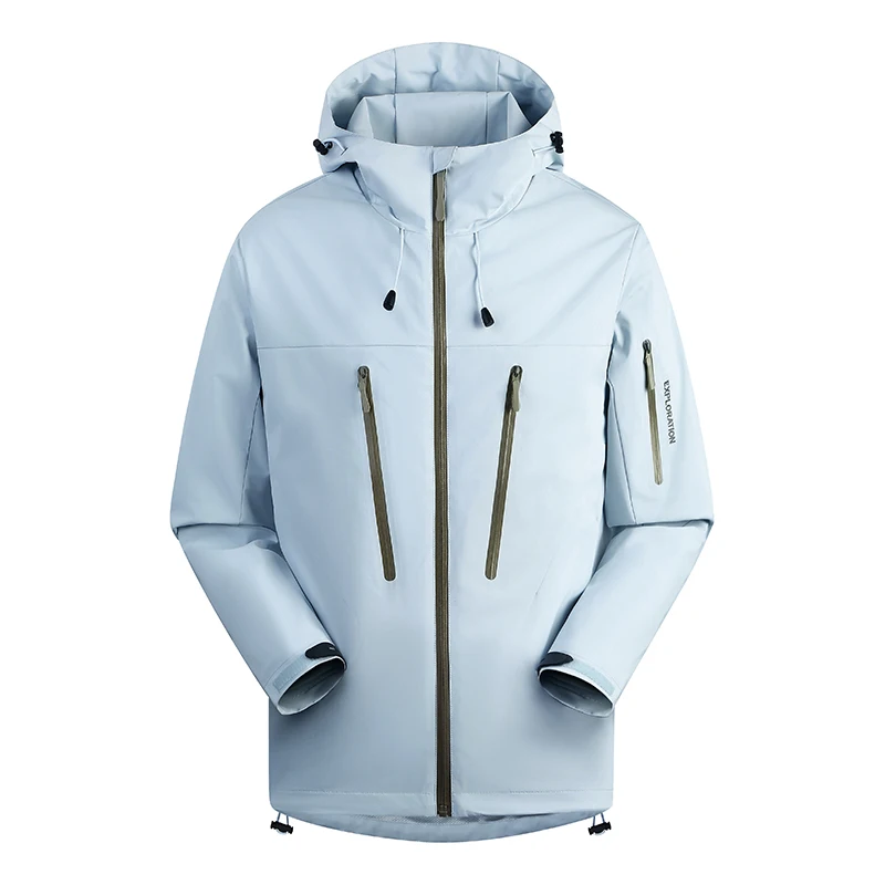 

Spring New Men's Mountaineering Jacket Windproof and Waterproof Fabric Fashion Hip Hop Design Casual Oversize Outdoors Coat