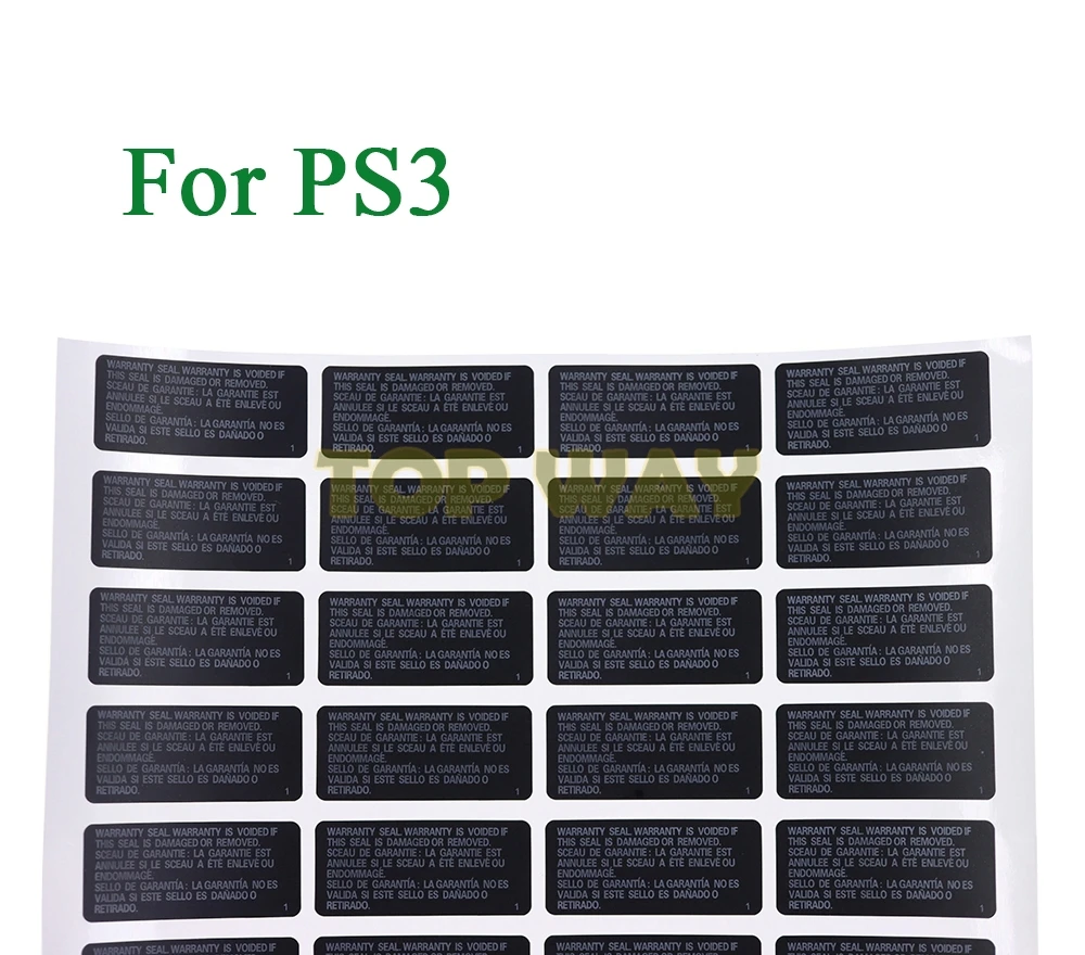 1ชิ้นสำหรับคอนโซล PS3 Playstation3โซนี่สติ๊กเกอร์บาร์โค้ดสติกเกอร์ปลอกซีลป้าย
