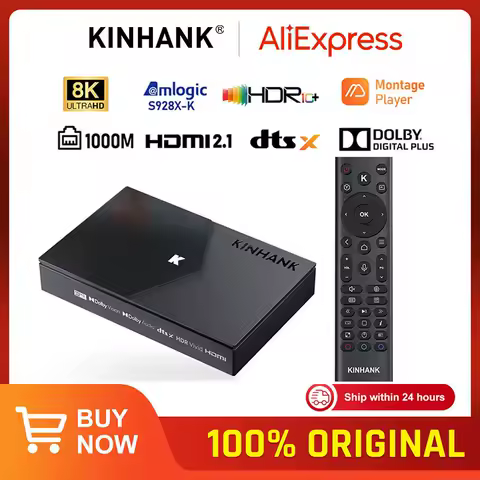 Kinhank K9 TV Box 4+64G 4K@120fps Dolby Vision HDR10+ Android TV 11.0 With Montage Cool Poster Wall HDMI 2.1 HD Media Player