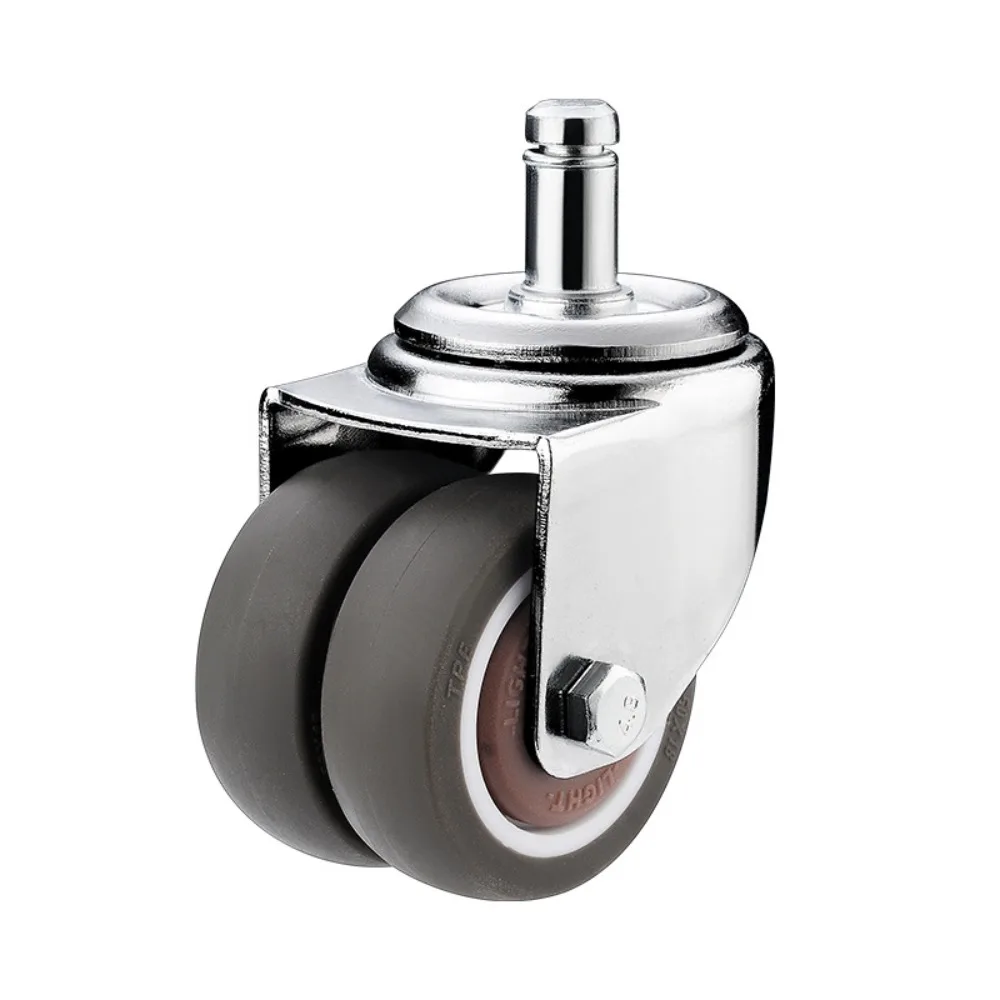 4PCS Casters Wheels 2 inch Heavy Duty Swivel Soft Rubber Roller with Brake for Platform Trolley Furniture Wheels