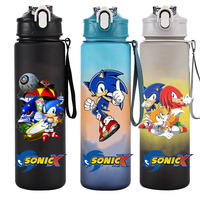 sonic Large Capacity Sports Bottle Water bottle for kids Leak Proof Colorful Plastic Cup Drinking Outdoor Travel Portable Gym
