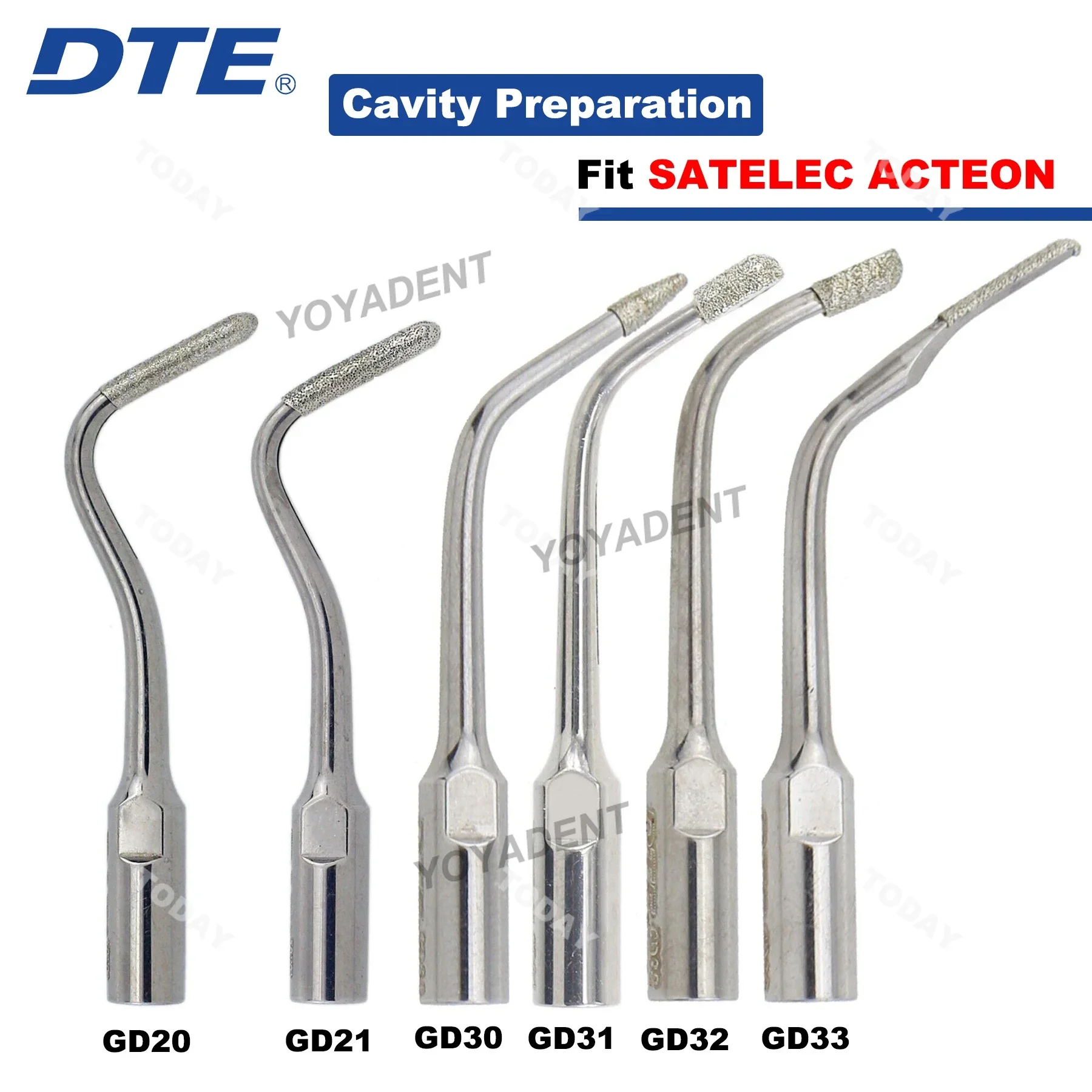 Woodpecker DTE Dental Ultrasonic Scaler Tip For Cavity Preparation Fit SATELEC ACTEON GD20 GD21 GD30 GD31 GD32 GD33