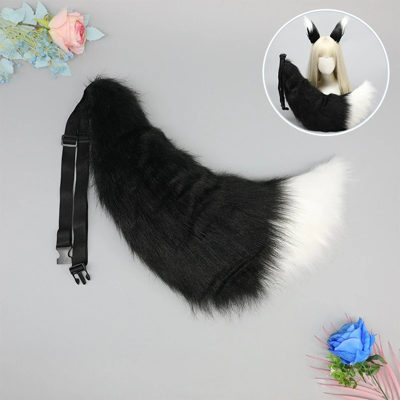 Queue en peluche Lolita mignonne pour fille, avec oreilles de chat (pain en forme d'oreille de chat cuit à la vapeur), rôle de Performance Anime