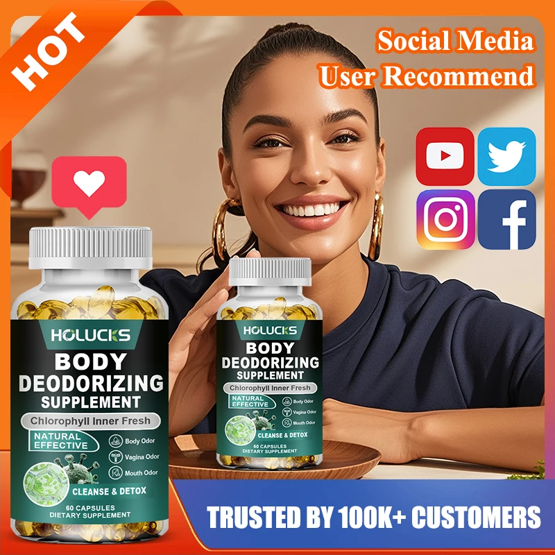 Advanced Body Deodorizing Supplement, with Organic Peppermint Leaf, for Reduces Strong Sweat Odor, Promotes Freshness All Day