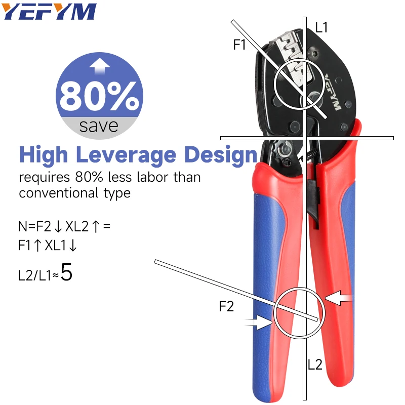 Crimping Mini Pliers YMS for XH2.54/DuPont2.54/2.8/4.8/6.3/Non-Insulated/Ferrule tube Terminals Ratchet Wire Crimper Tools