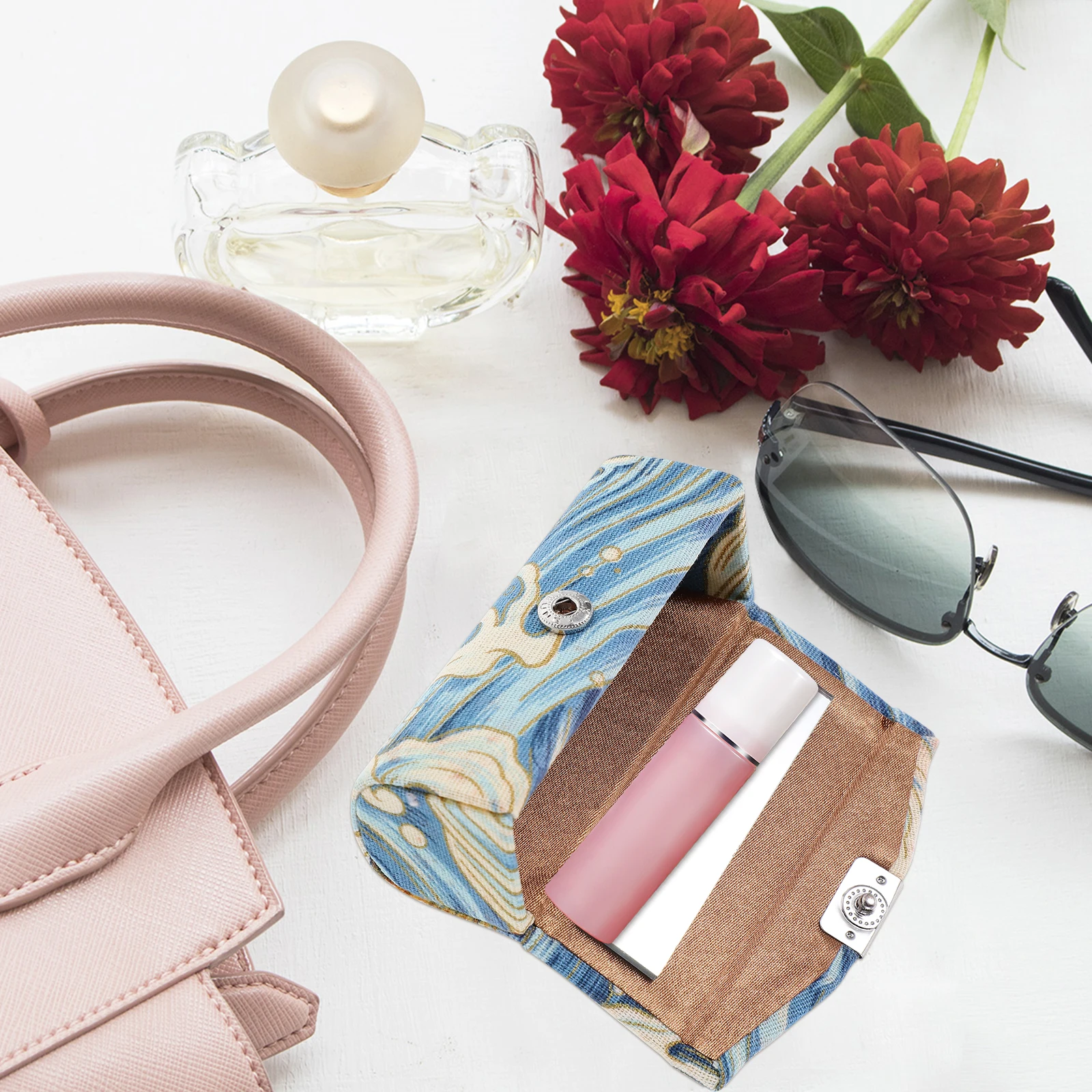 Lippenstifthouder Vintage Case Spiegel voor enkele lippenstiftopslag Draagbare make-up Ganizer Reissets Chinese stijl