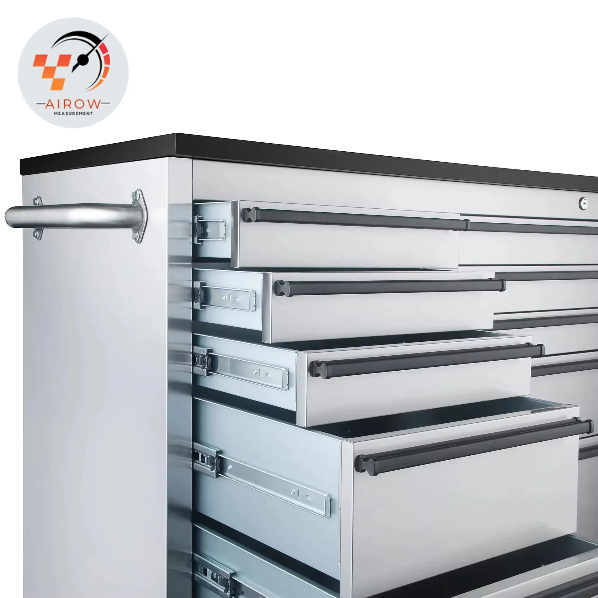 AIROW Tool Organization Storage System | 72-inch Professional Stainless Steel Rolling Workshop Cabinet 15 Drawers