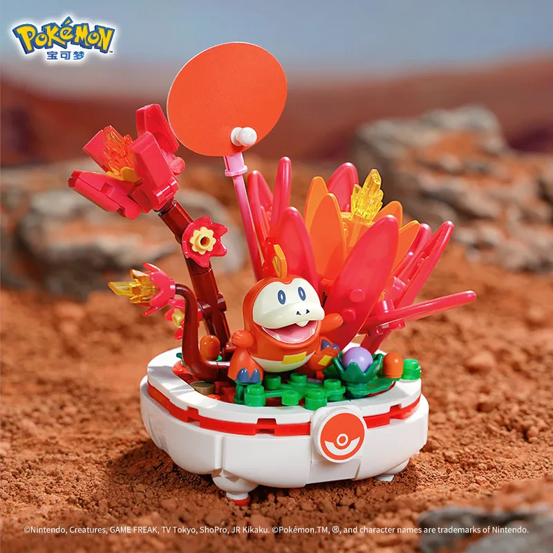 

Japanese Pokemon Assembly Toys Alpinia Oxyphylla Potted Plant Oshawott Fuecoco Series Holiday Gifts Livingroom Ornaments