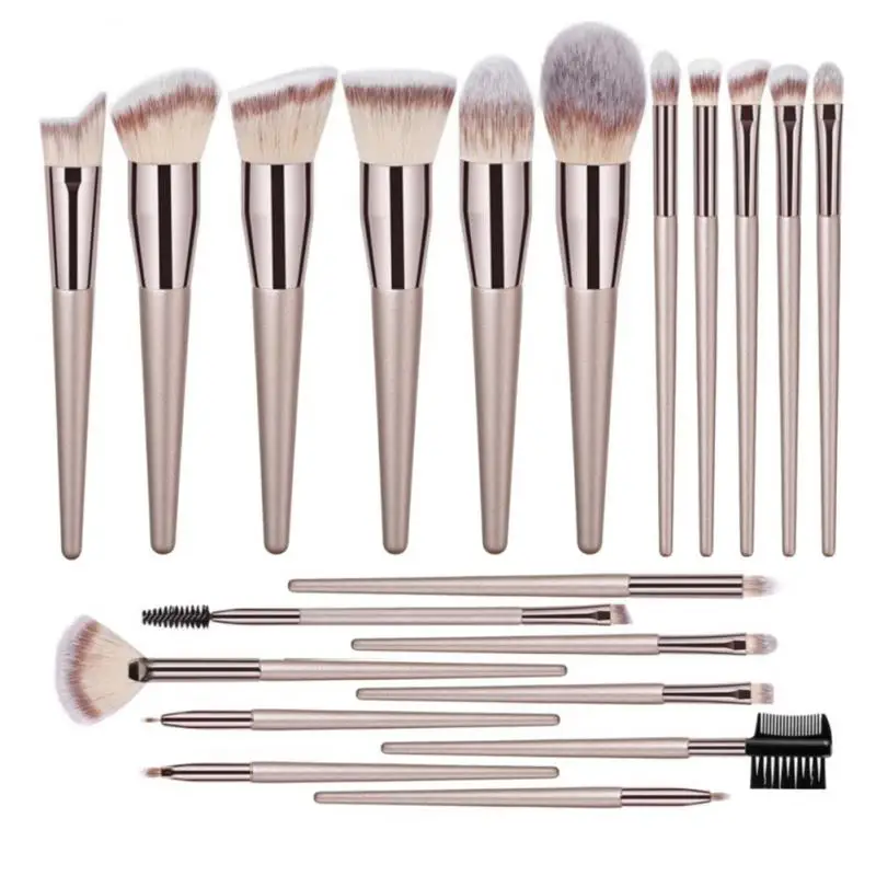 1 pz trucco Brushe Beauty Tool Champagne Gold Foundation Brush ombretto Eye Eyeliner Brush cosmetici strumenti spazzole