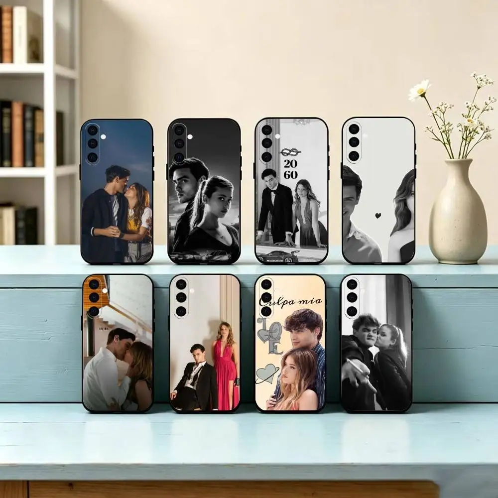 Funda de teléfono C-culpa tuya para Samsung Galaxy A73,A72,A71,A70,A53,A52,A51, funda negra de silicona suave