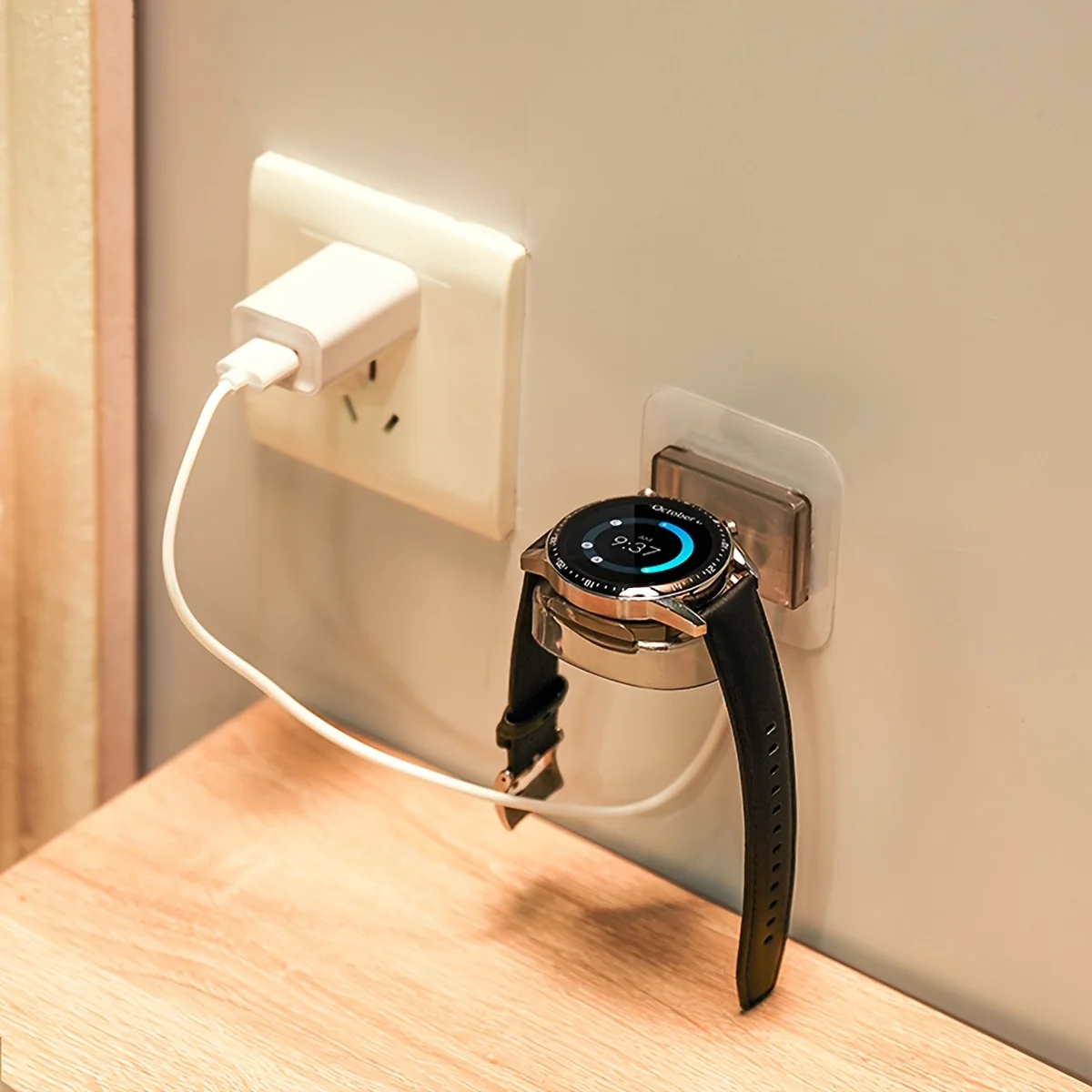 Wall-mounted watch charging stand, multi-functional charging stand, watch placement and storage rack image 3