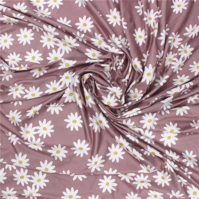 

Q22D 3pcs Newborn Baby Floral Print Knotted Beanie Hat Bowknot Headband Set Infant Receiving Blanket Gifts