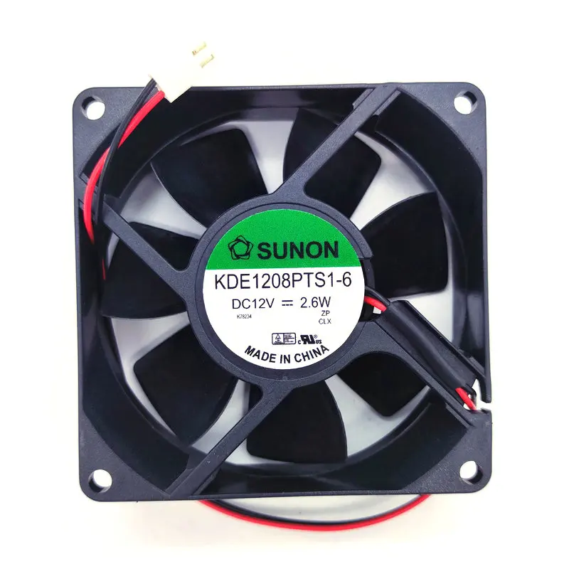 

New Original KDE1208PTS1-6 DC12V 2.6W 80x80x25MM 2Lines Computer Cooling Fan