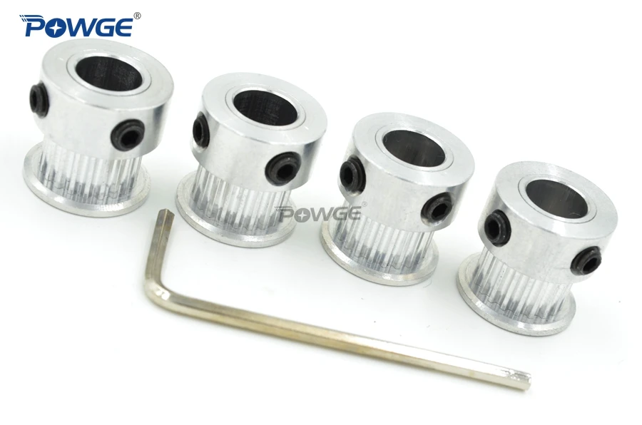 POWGE 20 Teeth 2GT 2M Synchronous Pulley Bore 5/6/6.35/8mm for width 6mm 2MGT GT2 Timing Belt Small Backlash 20Teeth 20T 4pcs