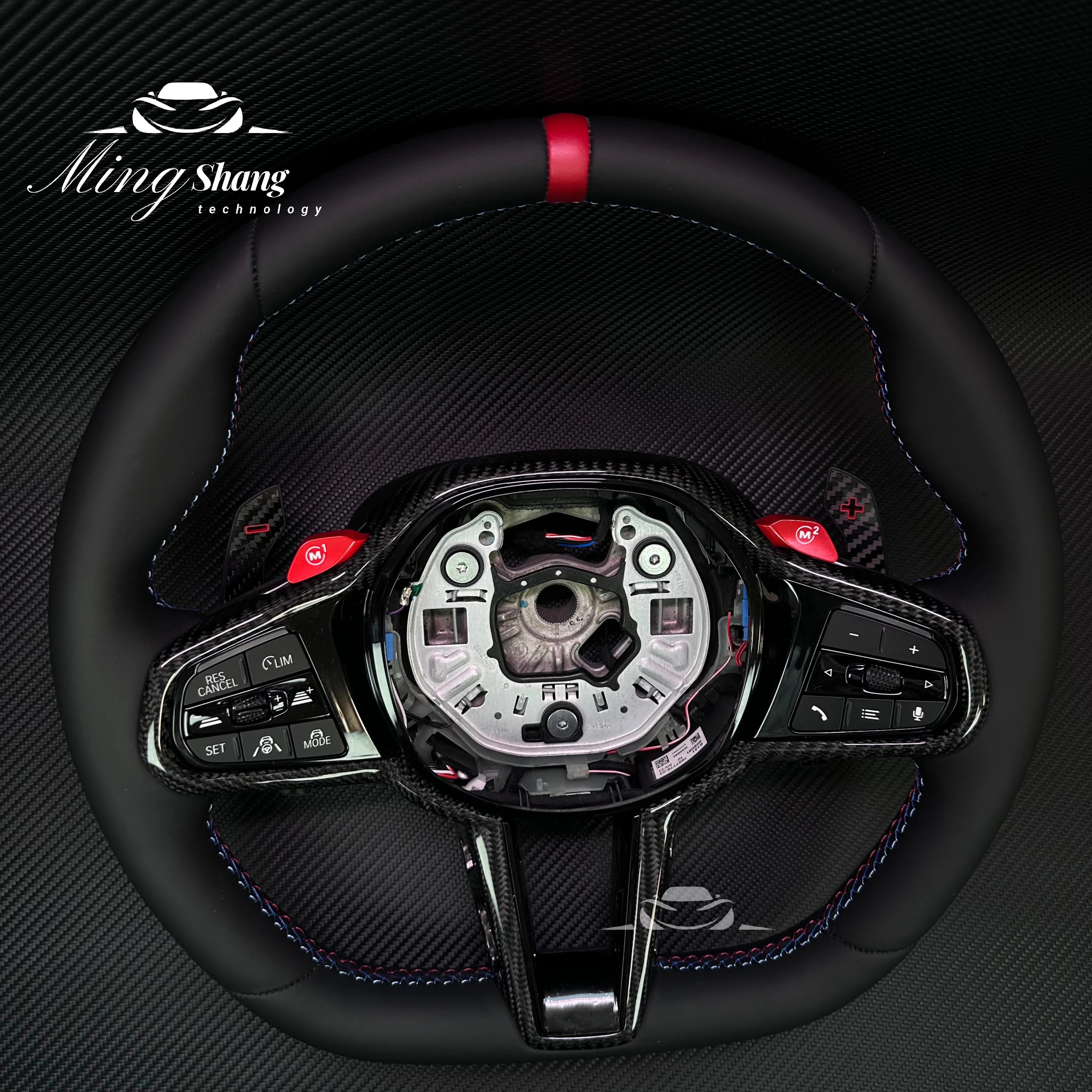 With Carbon Trim Upgrade LCI Steering Wheel for BMW G20 G30 G80 G82 G42 M4 F82 M5 F90 M3 F80 X5 F95 X6 F96 X3M F97 M8 F92 M340i - Image 5