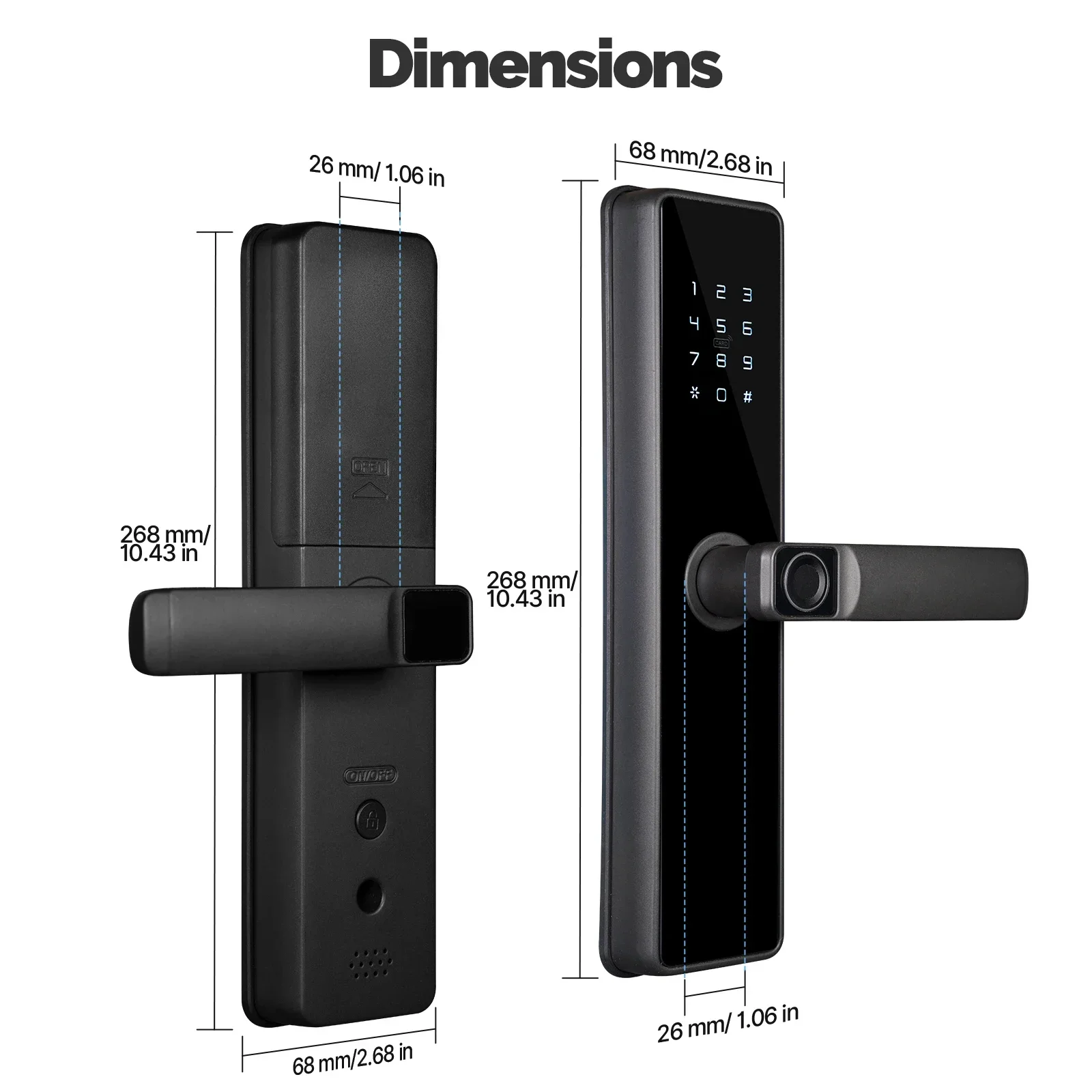 Imagem -06 - Moes-tuya Zigbee Interior Smart Door Lock Senha de Impressão Digital Desbloqueio Remoto Keycard Tamper Alarm Alimentado por Bateria Trabalhar com Alexa