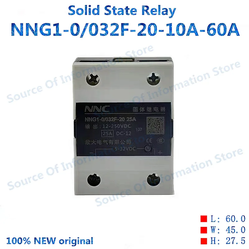 

NNG1-0/032F-20-10A 15A 20A 25A 30A 40A 60A NNC DC Solid State Relay SSR-40DD 100% New