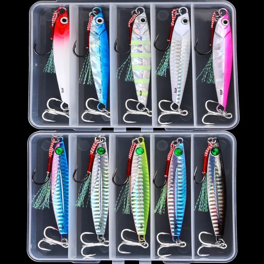 5Pcs Metal Jig Fish…