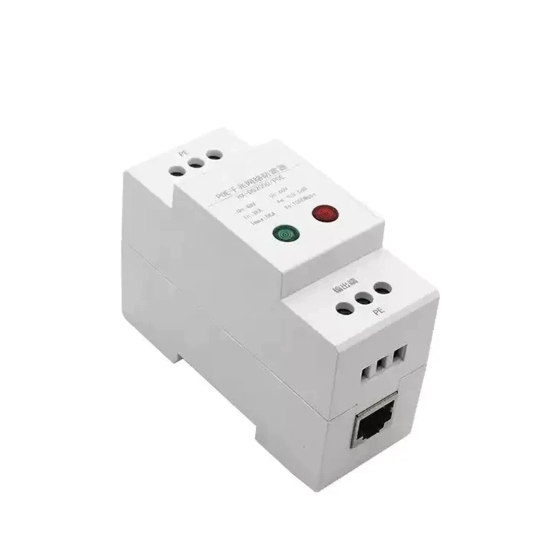 

Gigabit Guide Rail POE Network Power Supply 2 In 1 Lightning Protection Arrest Surge Protector CCTV Camera Protective Device SPD
