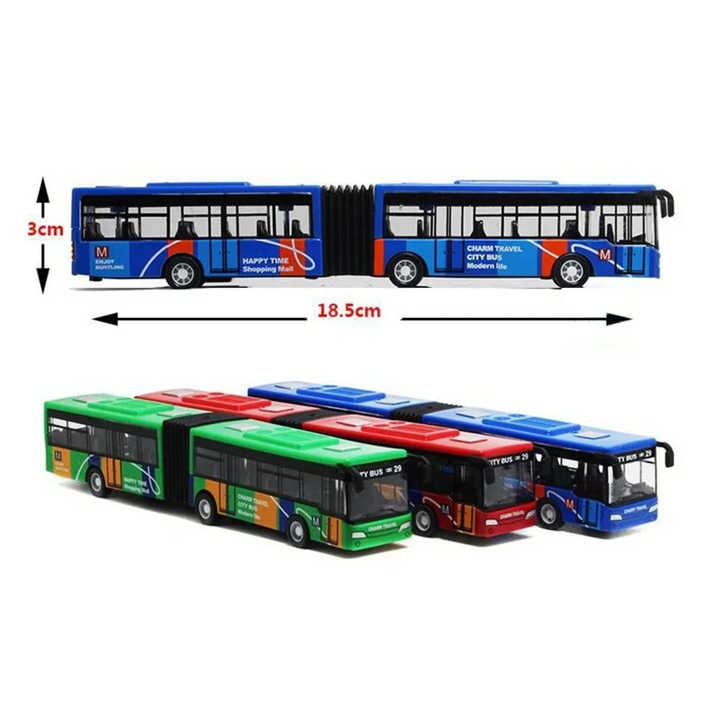 1/64 liga cidade ônibus puxar para trás carro de brinquedo diecast inércia veículo modelo presente educacional para meninos crianças