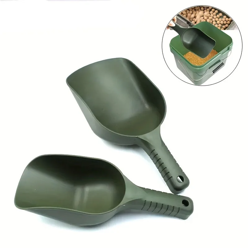 

1-Piece Dark Green Bait Casting Spoon, Carp Fishing Spoon for Feeding Pellets & Bait Throwing, Durable Tuna Fishing Tool