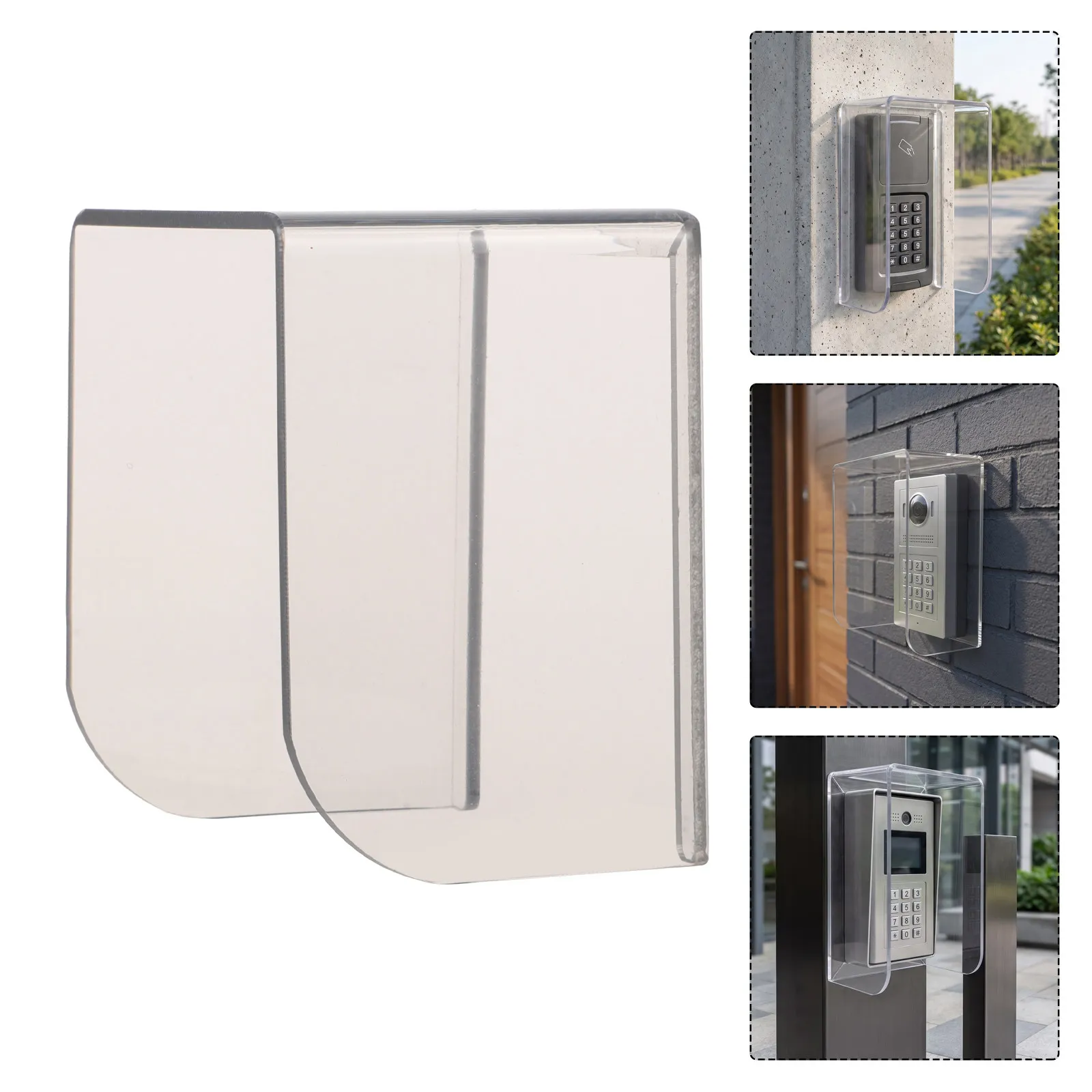 Access Control Rain Cover Thick Plastic Transparent Protection for Door Access Buttons Outdoor Rain Shield Weatherproof