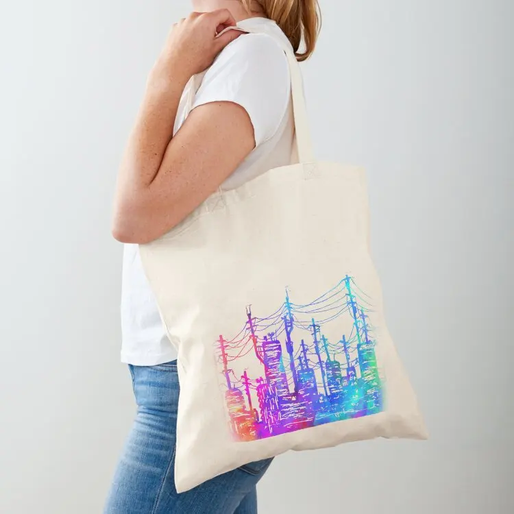 

Rainbow City (day) Tote Bag Handbags Canvas Big bag women